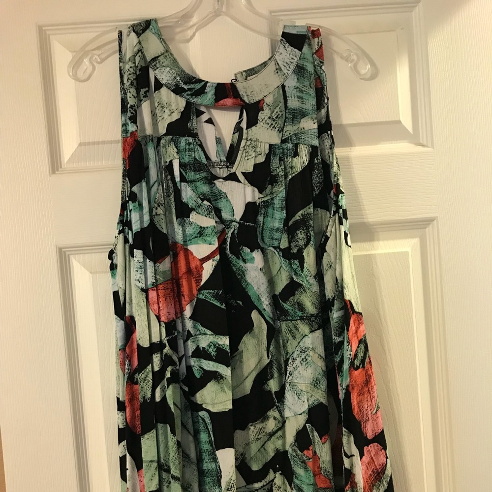 Tropical print tank/tunic